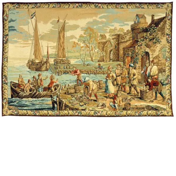 LArrivee Au Port French Tapestry