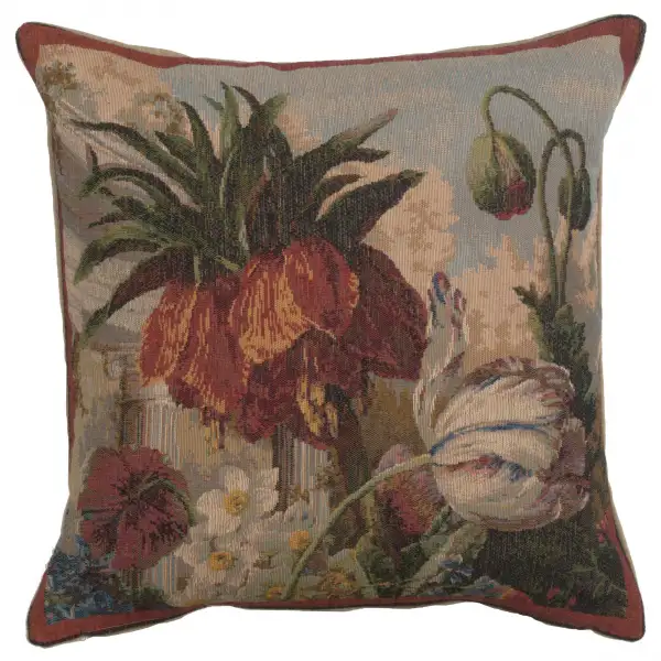 Fleur Exotique Cushion - 19 in. x 19 in. Wool/cotton/others by Jan Frans Van Dael