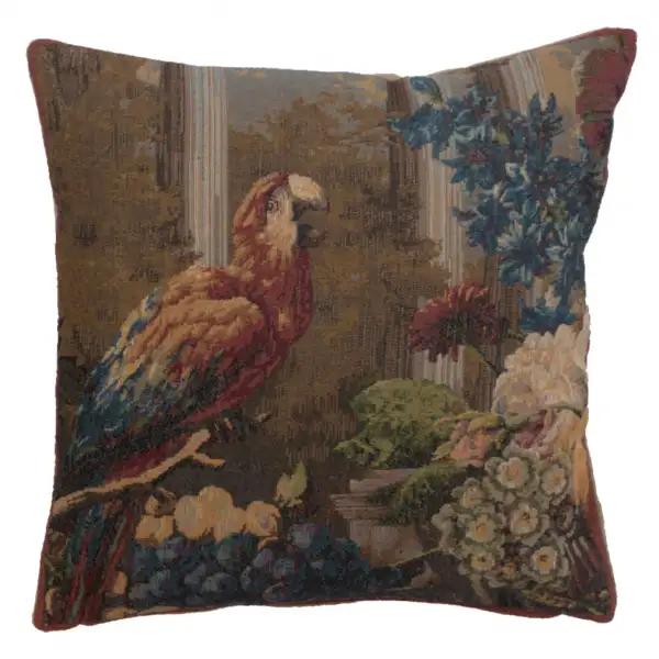 Perroquet Cushion - 19 in. x 19 in. Wool/cotton/others by Jan Frans Van Dael