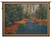 Keukenhof Blue Belgian Tapestry - 69 in. x 48 in. Cotton/Viscose/Polyester by Charlotte Home Furnishings