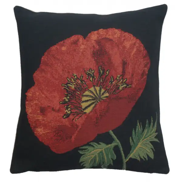 Poppy Red I Belgian Couch Pillow