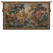 Verdure Aubusson Belgian Tapestry - 69 in. x 41 in. Cotton/Viscose/Polyester by Charlotte Home Furnishings