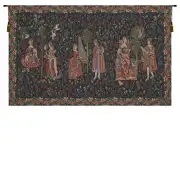 Courtly Scene Galanteries Belgian Tapestry