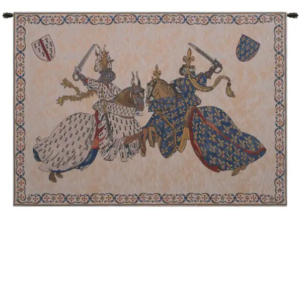 Tournament Of Knights Roi Rene Belgian Tapestry - 46 in. x 33 in. Cotton/Viscose/Polyester by Charlotte Home Furnishings