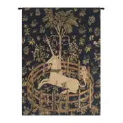Unicorn In Captivity V Belgian Tapestry Wall Hanging - 18 in. x 23 in. Cotton/Wool/Poly by Charlotte Home Furnishings