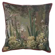 C Charlotte Home Furnishings Inc Lively Water Monet's Garden Belgian Tapestry Cushion - 17 in. x 17 in. Cotton by Claude Monet