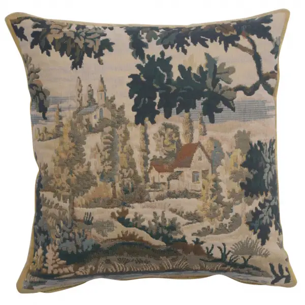 Paysage Flamand Village 1 Belgian Tapestry Cushion