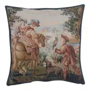 Falcon 1 Belgian Tapestry Cushion - 17 in. x 17 in. Cotton by Charlotte Home Furnishings
