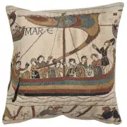 Navigio I Belgian Tapestry Cushion - 17 in. x 17 in. Cotton by Charlotte Home Furnishings