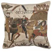 Mont St Michel I Belgian Tapestry Cushion - 17 in. x 17 in. Cotton by Charlotte Home Furnishings