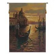 Venetian Sunset 1 Belgian Tapestry Wall Hanging - 38 in. x 30 in. Cotton/Wool/Polyester by Robert Pejman