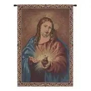 Heart Of Jesus European Tapestries - 13 in. x 18 in. Cotton/viscose/goldthreadembellishments by Alberto Passini