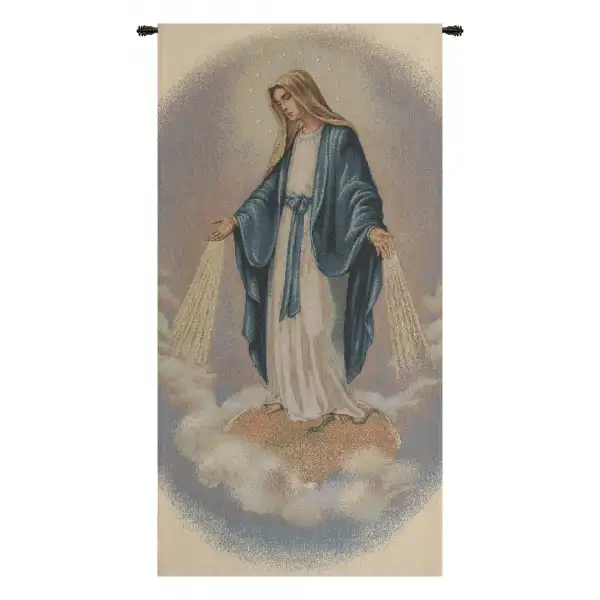 Miraculous Madonna European Tapestries - 22 in. x 43 in. Cotton/viscose/goldthreadembellishments by Alberto Passini