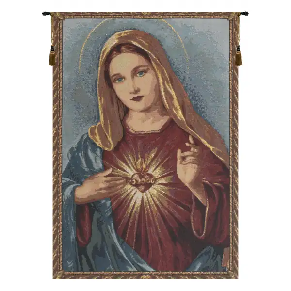 Sacred Heart of Mary Italian Wall Tapestry