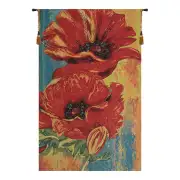 Two Poppys Belgian Wall Tapestry