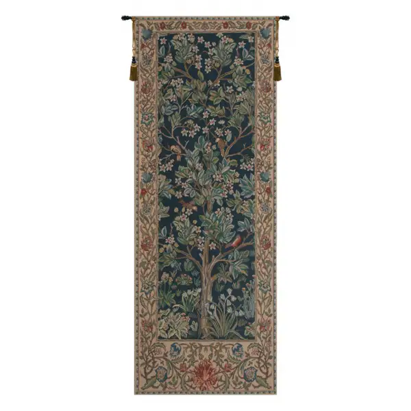The Tree Of Life Portiere Belgian Tapestry - 24 in. x 70 in. Cotton/Viscose/Polyester by William Morris