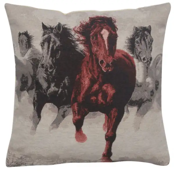 Wild Horses III Decorative Pillow Cushion Cover