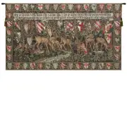 Verdure With Reindeer I Belgian Wall Tapestry