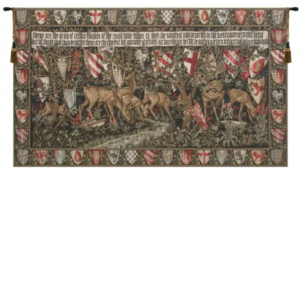 Verdure With Reindeer I Belgian Tapestry Wall Hanging