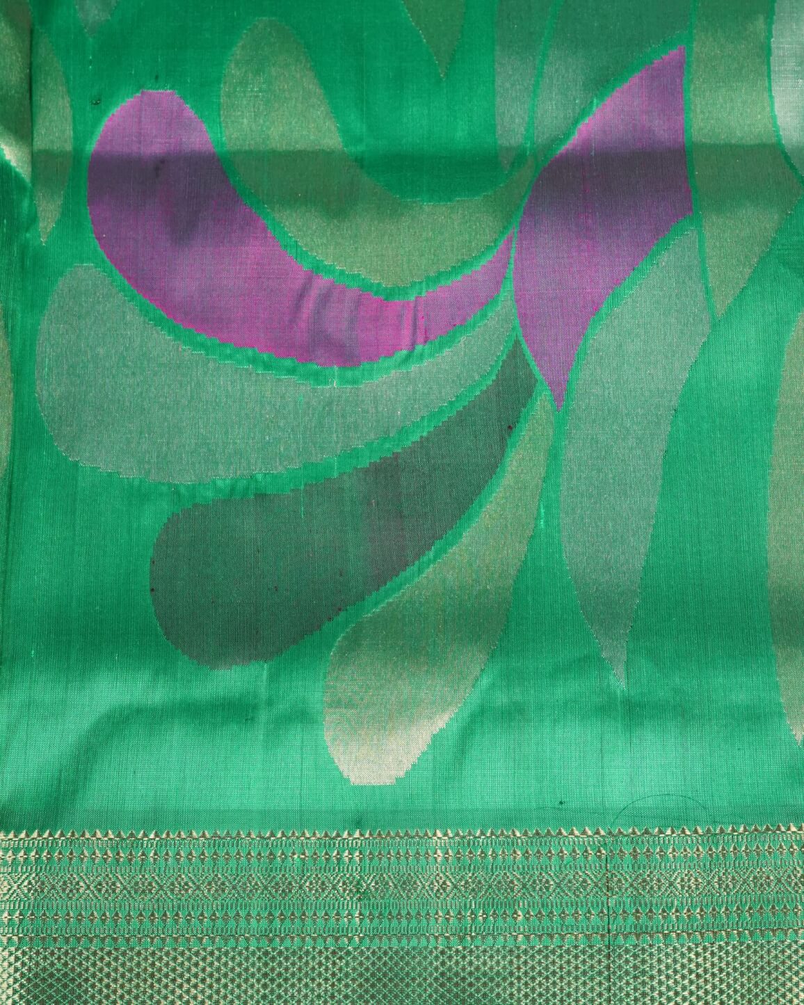 Venkatagiri Pattu Saree – Teal Blue with Zari Pallu