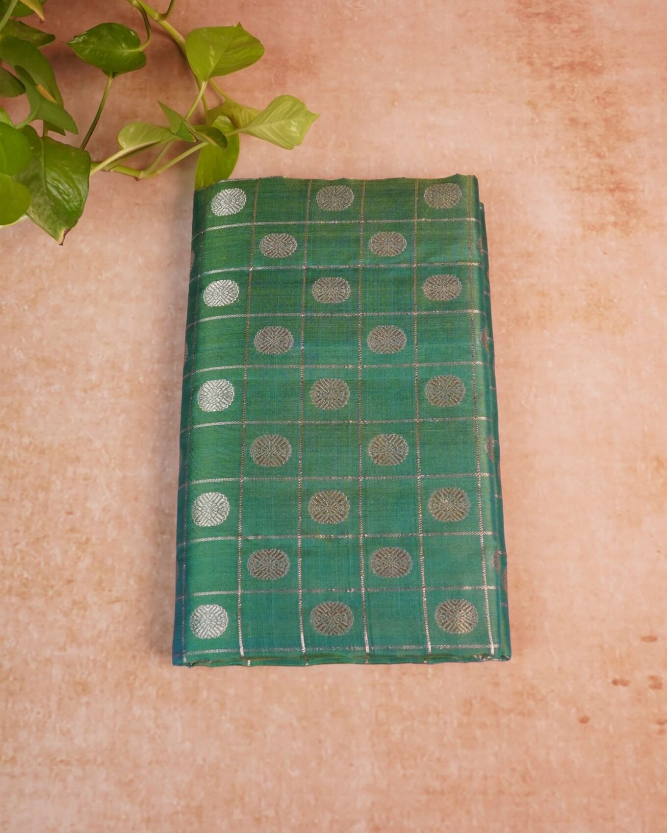 Venkatagiri Pattu Saree – Green with Lime Border