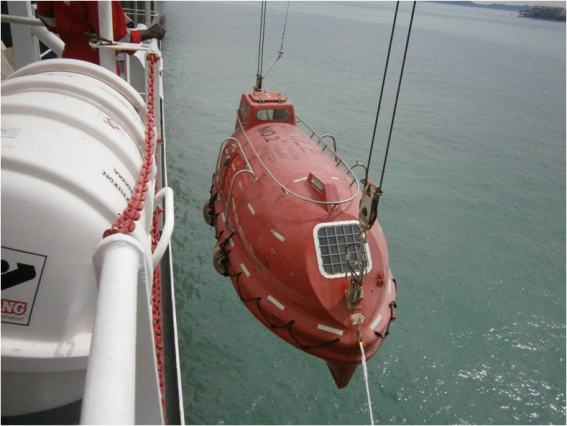 Other machines and mechanical appliances having individual functions, not specified or included elsewhere in this Chapter; Machines and appliances for ships; Lifeboat hook[Release Gear System(Talon II 4.0)]; R.KOREA