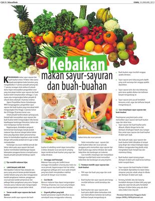 Kebaikan Makan Sayur Sayuran Dan Buah Buahan Klik