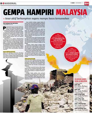 Image result for gempa hampiri malaysia