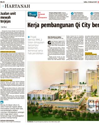 Kerja Pembangunan Qi City Bermula Klik