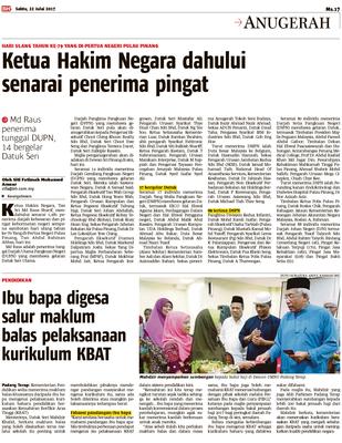 Ketua Hakim Negara Dahului Senarai Penerima Pingat Klik