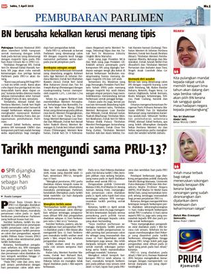 Tarikh Mengundi Sama Pru 13 Klik