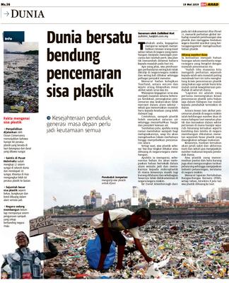 Dunia bersatu bendung pencemaran sisa plastik  KLiK