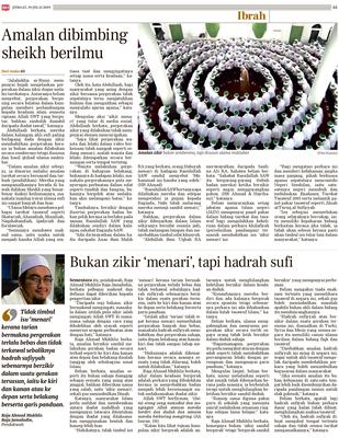 Bukan Zikir Menari Tapi Hadrah Sufi Klik