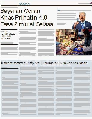 Bayaran Geran Khas Prihatin 4.0 Fasa 2 mulai Selasa  KLiK