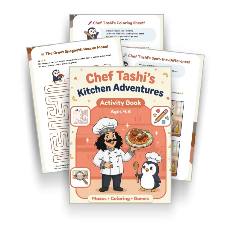Chef Tashi’s Kitchen Adventures Activity Book