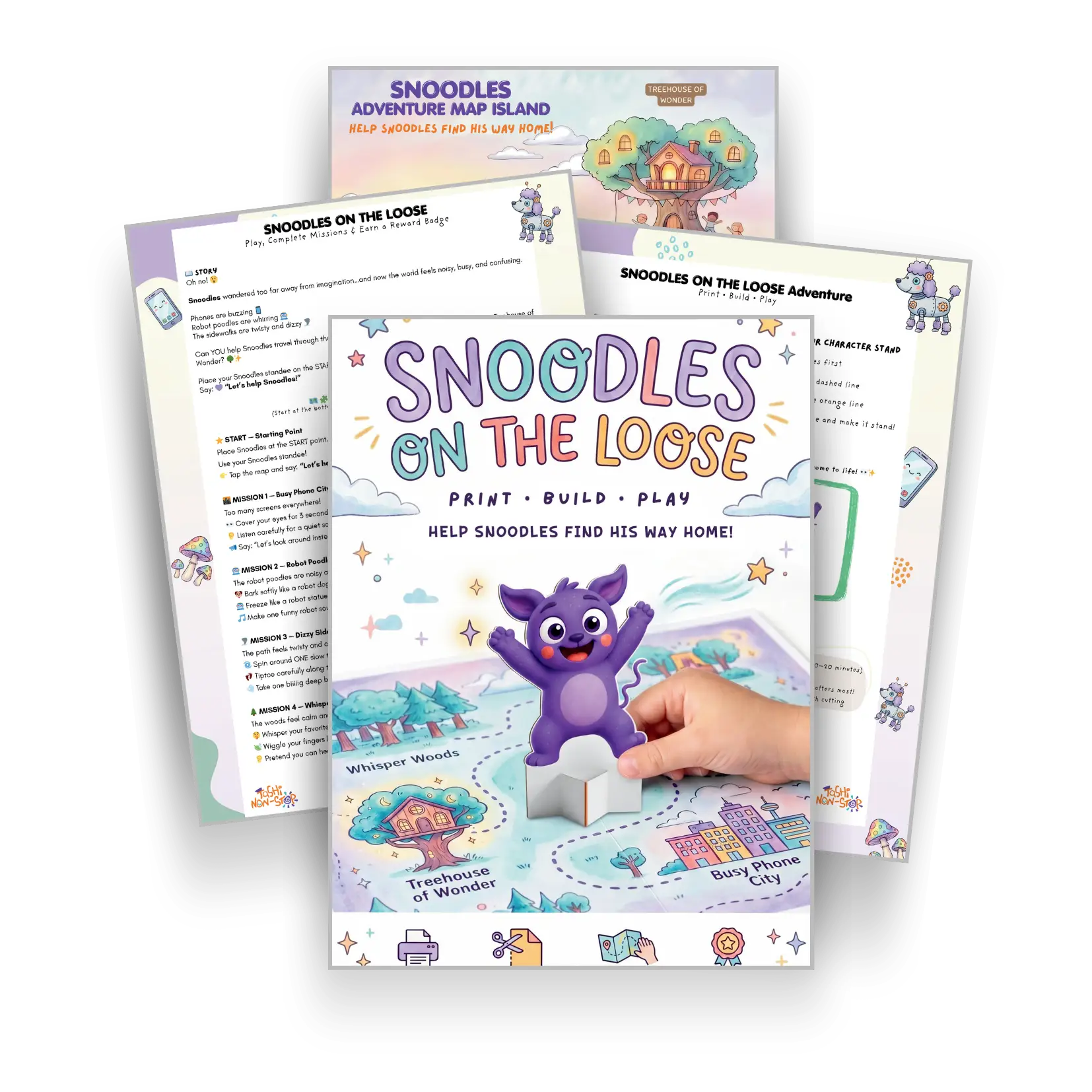 Snoodles Adventure Map 1 - Tashi Non-Stop Snoodles Adventure Map