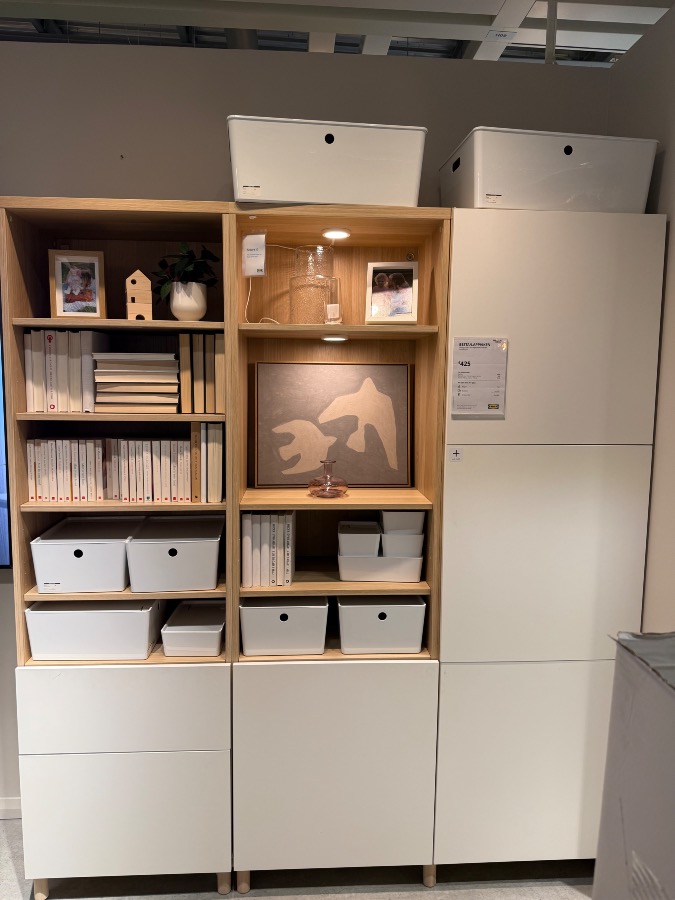 Assemble a three section besta unit from ikea - €100