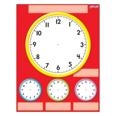 WRITE ON WIPE OFF CLOCK CHART