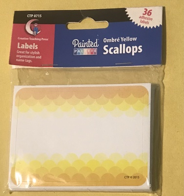 OMBRE YELLOW SCALLOPS LABELS
