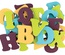 WONDERFOAM® BIG LETTERS ASSORTED SIZES ASSORTED COLORS 26 PIECES