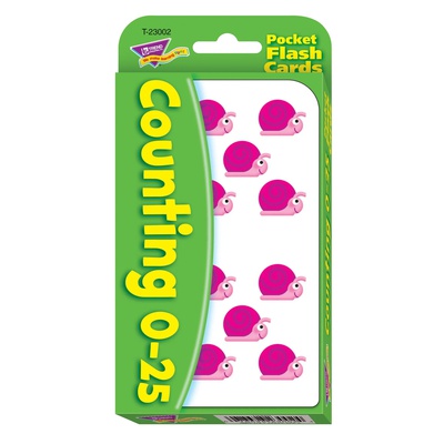 COUTING 0-25 POCKET FLASH CARDS