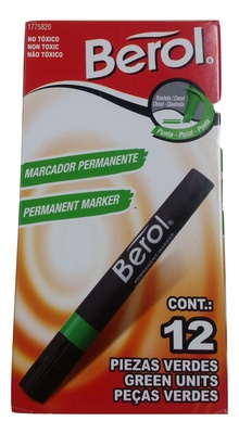 Berol Perm Markers-Chisel Green