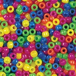 PLASTIC PONY BEADS ASST. 100CT