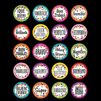 Confetti Spanish Stickers