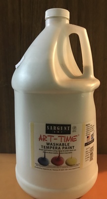 SARGENT ART ART-TIME WASHABLE TEMPERA PAINT WHITE
