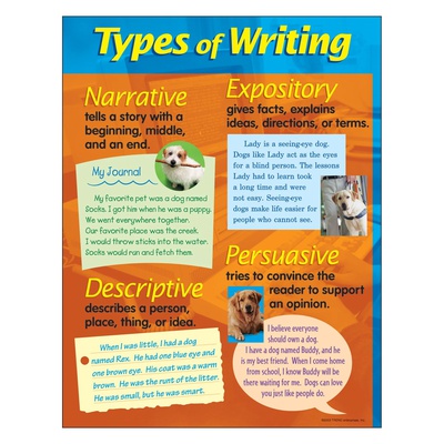 TYPES OF WRITING CHART