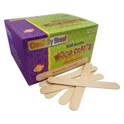 CREATIVITY STREET WOOD CRAFT STICKS NATURAL