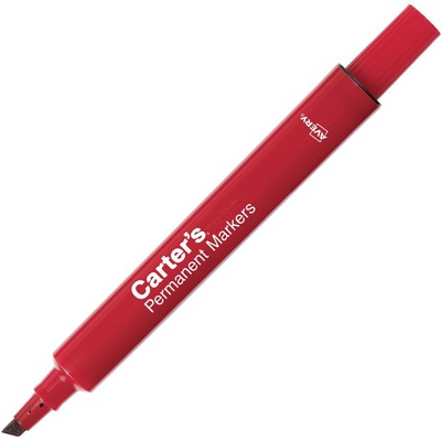 Carter's 27178 - Permanent markers (large size, chisel tip, waterproof and wear resistant, 12 red markers