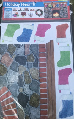HOLIDAY HEARTH BULLETIN BOARD SET