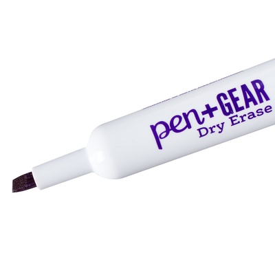 pen and gear dry erase chisel tip markers black each